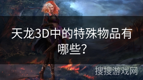 天龙3D中的特殊物品有哪些？