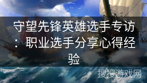 守望先锋英雄选手专访：职业选手分享心得经验