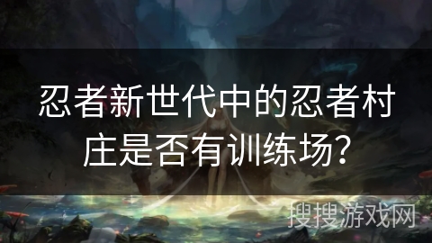 忍者新世代中的忍者村庄是否有训练场？