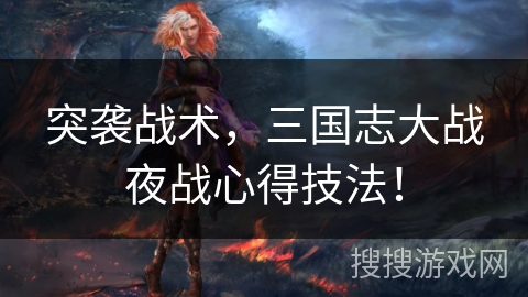 突袭战术，三国志大战夜战心得技法！