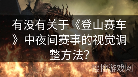 有没有关于《登山赛车》中夜间赛事的视觉调整方法？