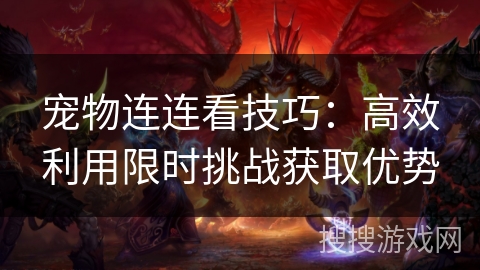 宠物连连看技巧:高效利用限时挑战获取优势 宠物连连看技巧:高效利用限时挑战获取优势