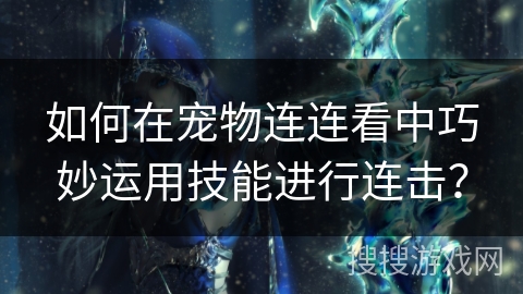 如何在宠物连连看中巧妙运用技能进行连击？