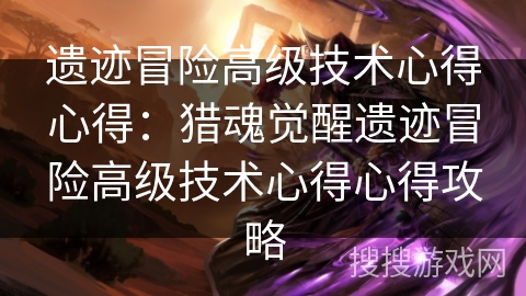 遗迹冒险高级技术心得心得：猎魂觉醒遗迹冒险高级技术心得心得攻略