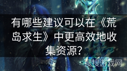 有哪些建议可以在《荒岛求生》中更高效地收集资源？