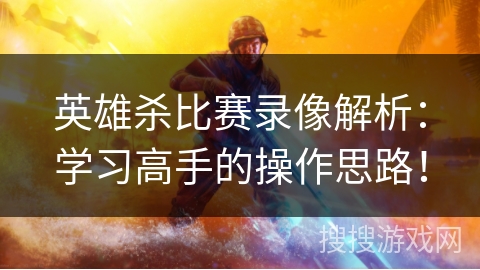 英雄杀比赛录像解析:学习高手的操作思路! 英雄杀比赛录像解析:学习高手的操作思路!