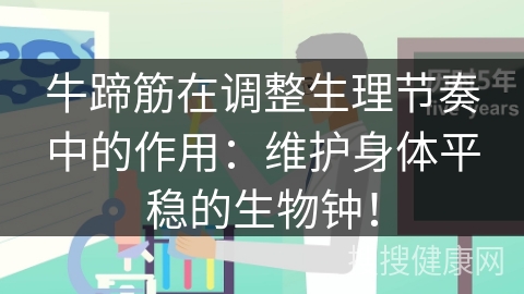 牛蹄筋在调整生理节奏中的作用：维护身体平稳的生物钟！