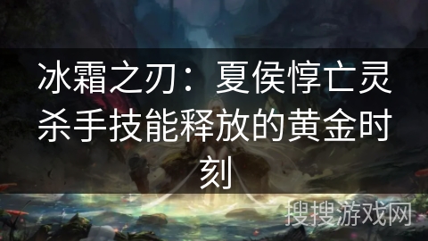 冰霜之刃：夏侯惇亡灵杀手技能释放的黄金时刻