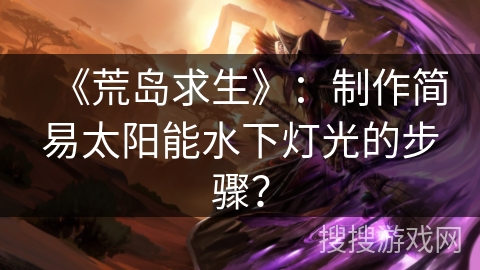 《荒岛求生》：制作简易太阳能水下灯光的步骤？