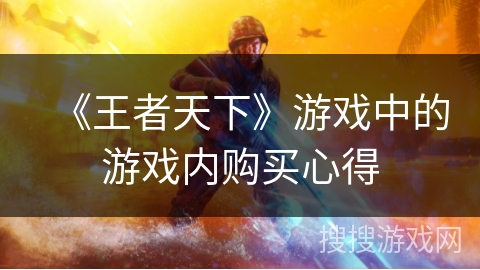 《王者天下》游戏中的游戏内购买心得