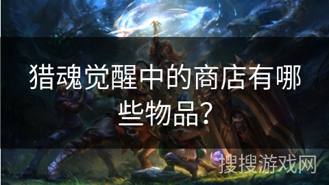 猎魂觉醒中的商店有哪些物品？