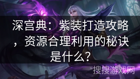 深宫典：紫装打造攻略，资源合理利用的秘诀是什么？