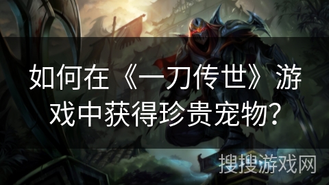 如何在《一刀传世》游戏中获得珍贵宠物？