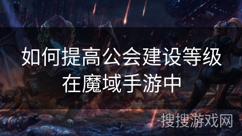 如何提高公会建设等级在魔域手游中