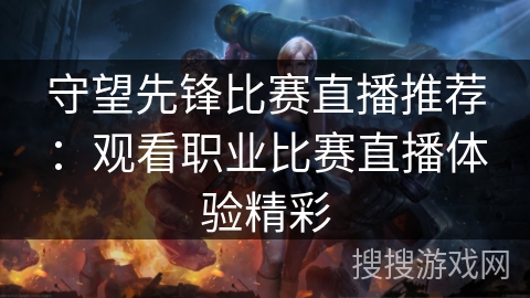 守望先锋比赛直播推荐：观看职业比赛直播体验精彩