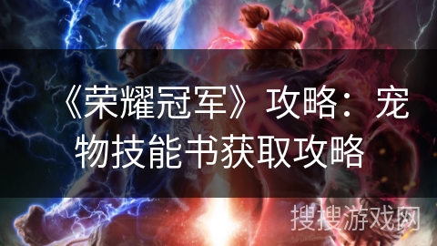 《荣耀冠军》攻略：宠物技能书获取攻略