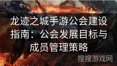 龙迹之城手游公会建设指南：公会发展目标与成员管理策略