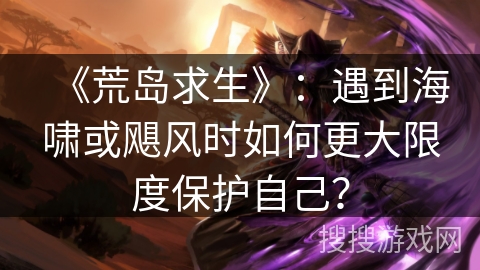 《荒岛求生》：遇到海啸或飓风时如何更大限度保护自己？