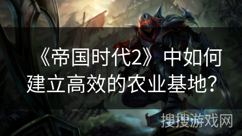 《帝国时代2》中如何建立高效的农业基地？