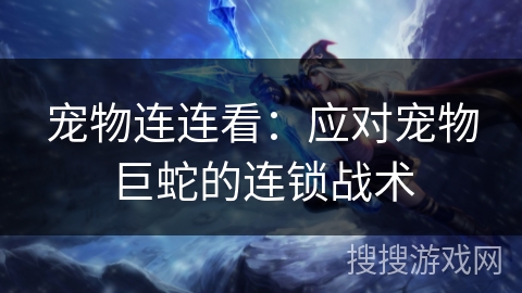 宠物连连看:应对宠物巨蛇的连锁战术 宠物连连看:应对宠物巨蛇的连锁战术