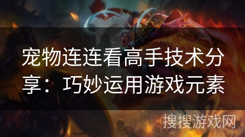 宠物连连看高手技术分享:巧妙运用游戏元素 宠物连连看高手技术分享:巧妙运用游戏元素