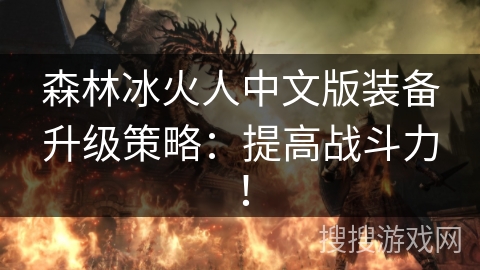 森林冰火人中文版装备升级策略：提高战斗力！