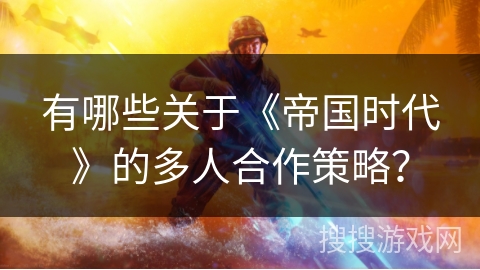 有哪些关于《帝国时代》的多人合作策略？