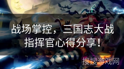 战场掌控，三国志大战指挥官心得分享！
