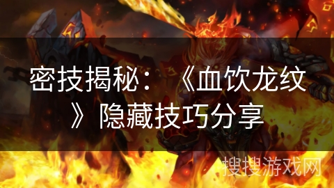 密技揭秘:《血饮龙纹》隐藏技巧分享 密技揭秘:《血饮龙纹》隐藏技巧分享