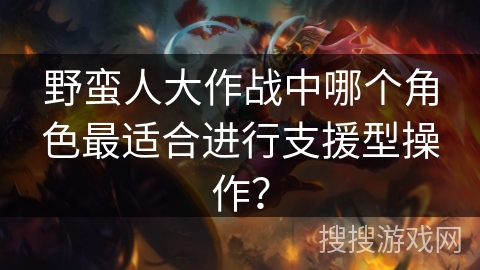 野蛮人大作战中哪个角色最适合进行支援型操作？
