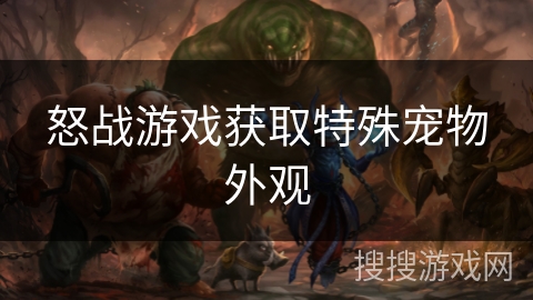 怒战游戏获取特殊宠物外观