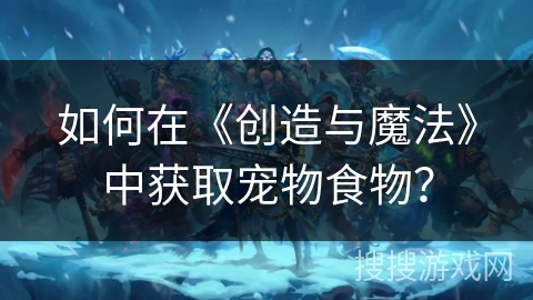 如何在《创造与魔法》中获取宠物食物？