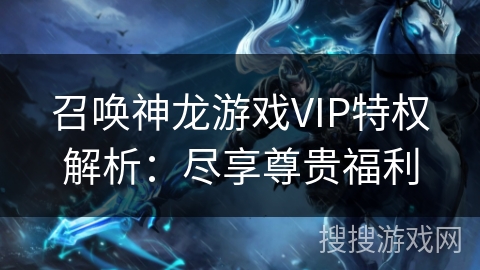 召唤神龙游戏VIP特权解析：尽享尊贵福利