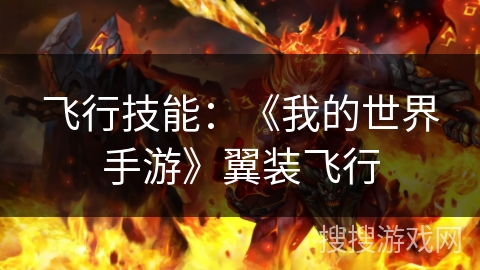 飞行技能：《我的世界手游》翼装飞行