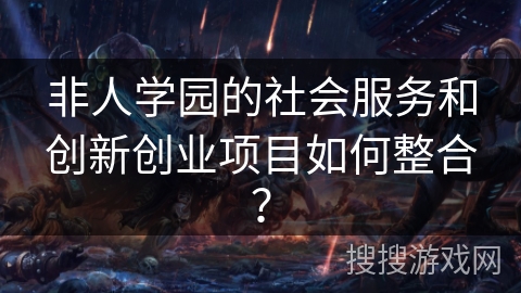 非人学园的社会服务和创新创业项目如何整合？