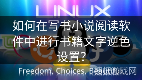 如何在写书小说阅读软件中进行书籍文字逆色设置？