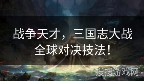 战争天才,三国志大战全球对决技法! 战争天才,三国志大战全球对决技法!