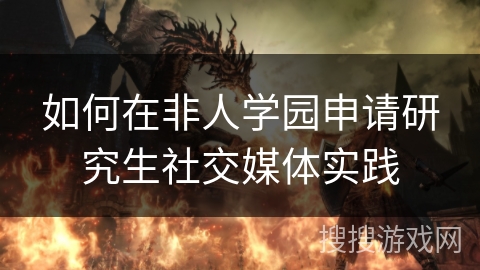 如何在非人学园申请研究生社交媒体实践 如何在非人学园申请研究生社交媒体实践