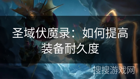 圣域伏魔录：如何提高装备耐久度