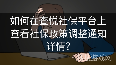 如何在查悦社保平台上查看社保政策调整通知详情？
