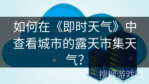 如何在《即时天气》中查看城市的露天市集天气？