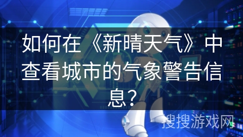 如何在《新晴天气》中查看城市的气象警告信息？