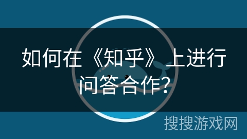 如何在《知乎》上进行问答合作？