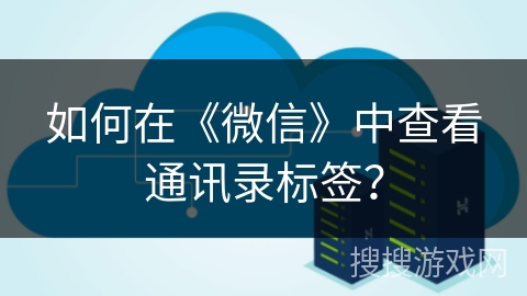 如何在《微信》中查看通讯录标签？