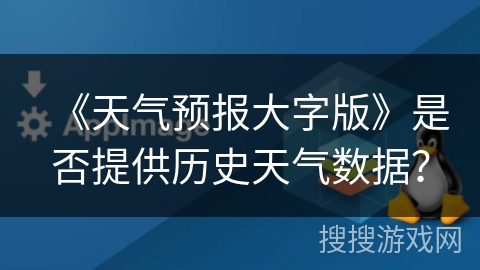 《天气预报大字版》是否提供历史天气数据？