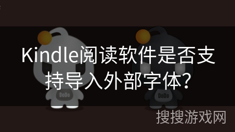 Kindle阅读软件是否支持导入外部字体？