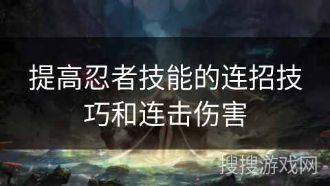 提高忍者技能的连招技巧和连击伤害