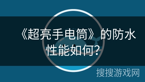 《超亮手电筒》的防水性能如何？