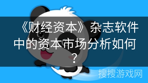 《财经资本》杂志软件中的资本市场分析如何？