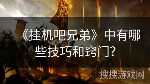 《挂机吧兄弟》中有哪些技巧和窍门？